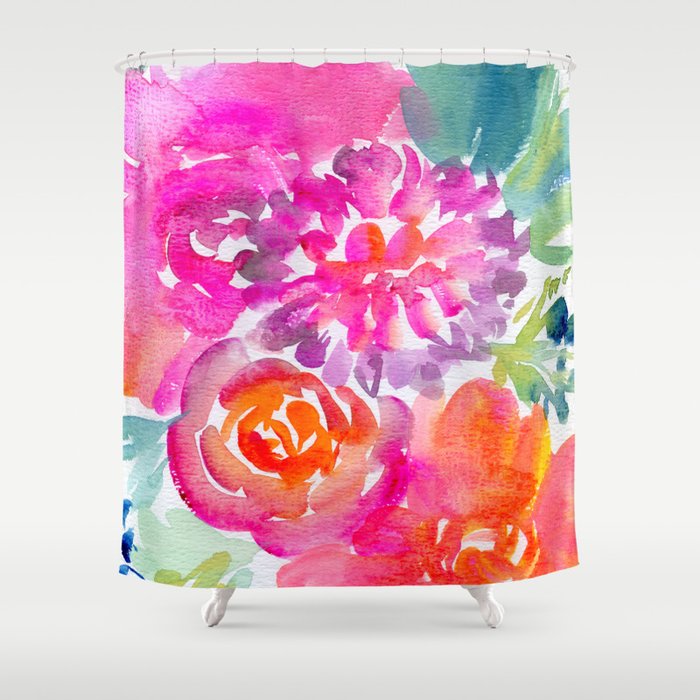 preppy flowers N.o 4 Shower Curtain Gallery Image 1