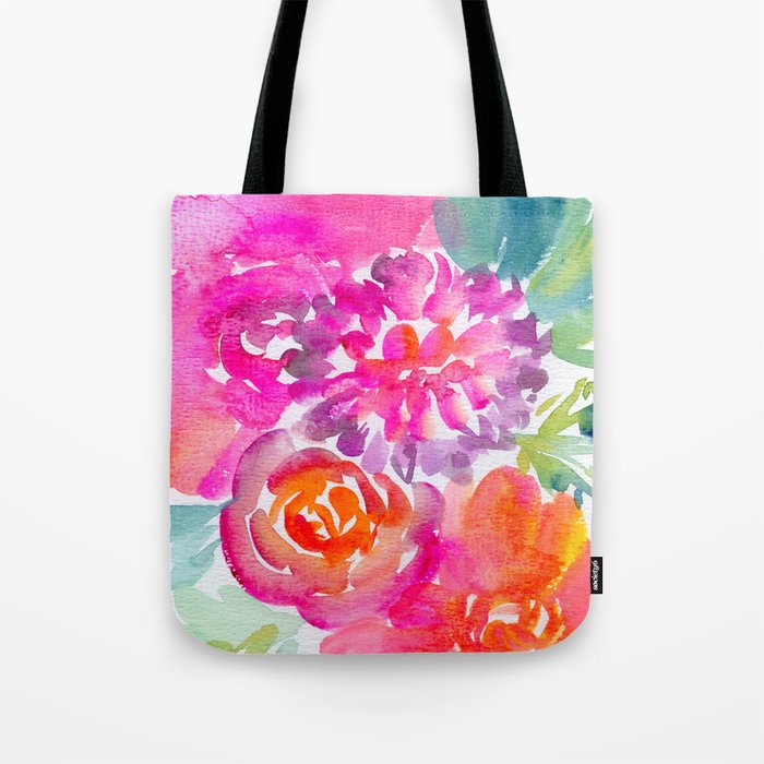 preppy flowers N.o 4 Tote Bag Gallery Image 1