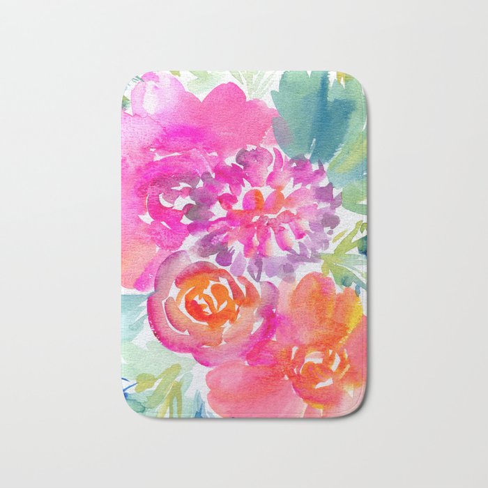 preppy flowers N.o 4 Bath Mat Gallery Image 1