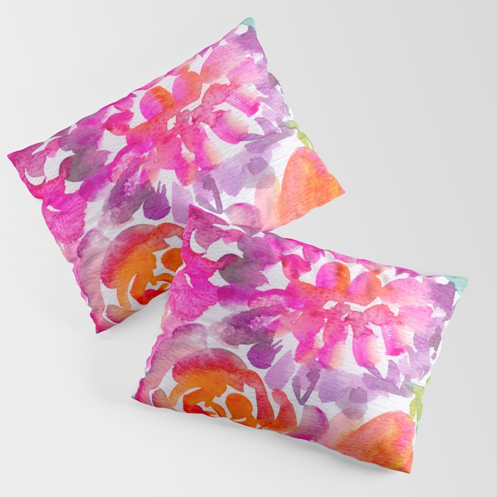 preppy flowers N.o 4 Pillow Sham Gallery Image 1