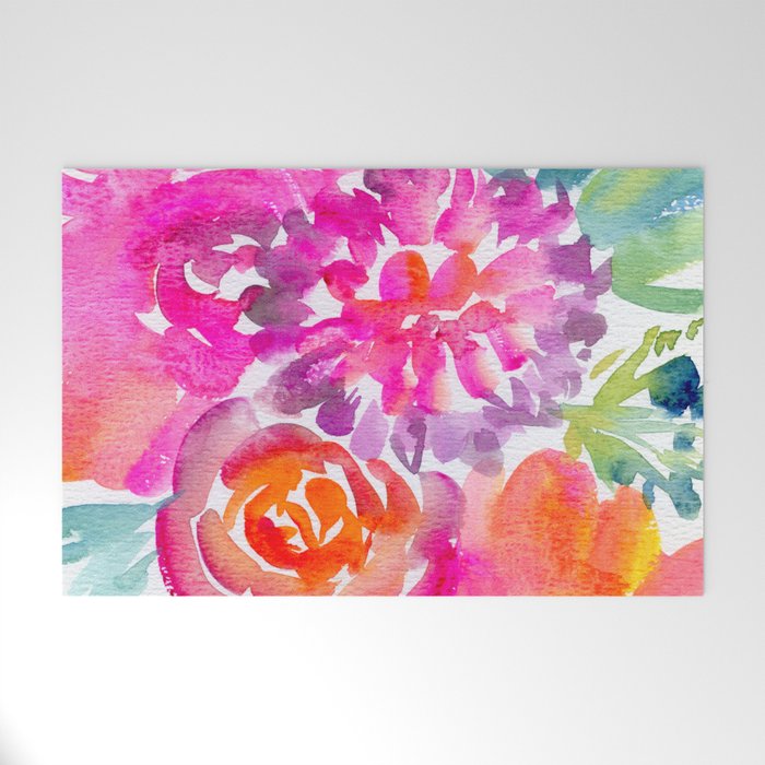 preppy flowers N.o 4 Welcome Mat Gallery Image 1