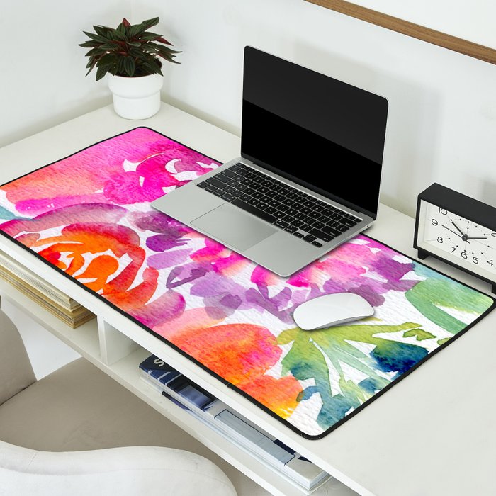preppy flowers N.o 4 Desk Mat Gallery Image 2