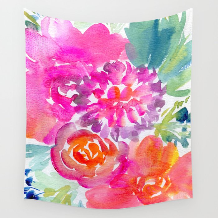 preppy flowers N.o 4 Wall Tapestry Gallery Image 4