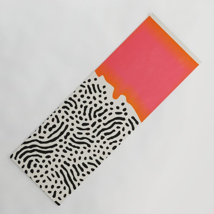 Sunset & Spots: Mid Century Abstraction Yoga Mat Gallery Image 1