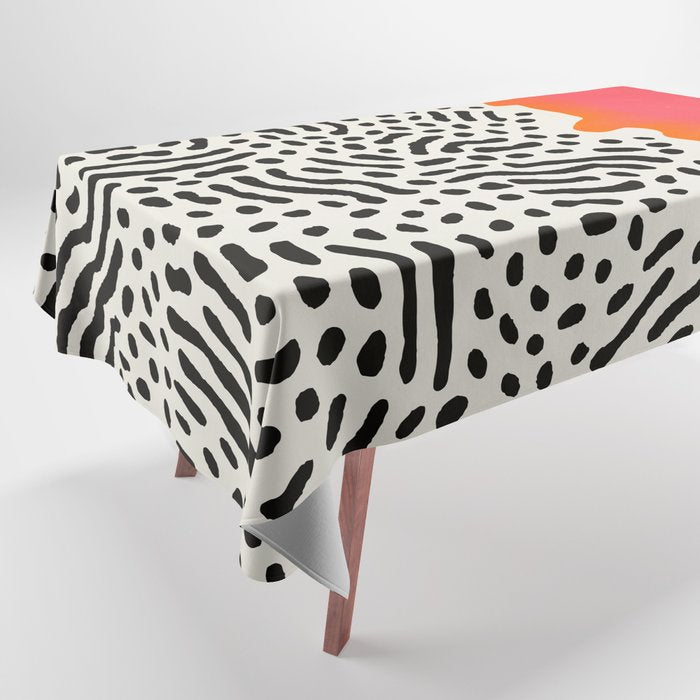 Sunset & Spots: Mid Century Abstraction Tablecloth Gallery Image 1