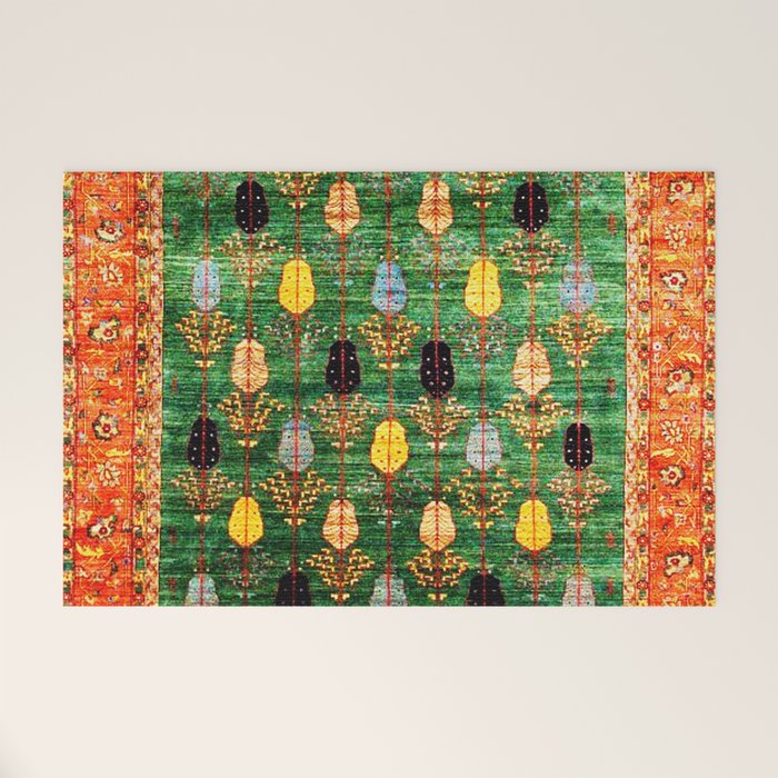 Q'ashqai Tribal Persian Rug Print Welcome Mat Gallery Image 1