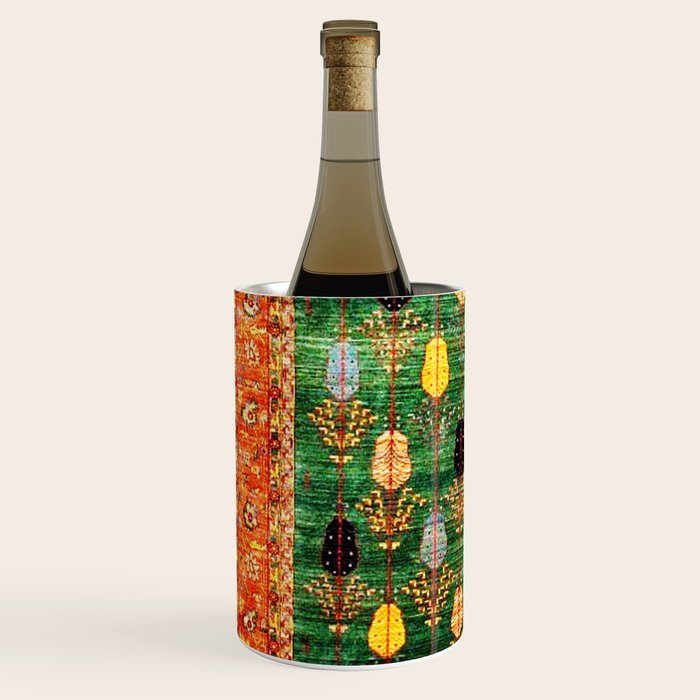 Q'ashqai Tribal Persian Rug Print Wine Chiller Gallery Image 2