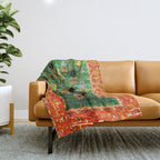 Q'ashqai Tribal Persian Rug Print Throw Blanket Gallery Image 1