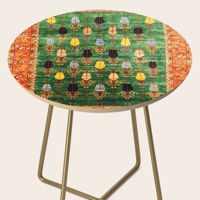Q'ashqai Tribal Persian Rug Print Side Table Gallery Image 2