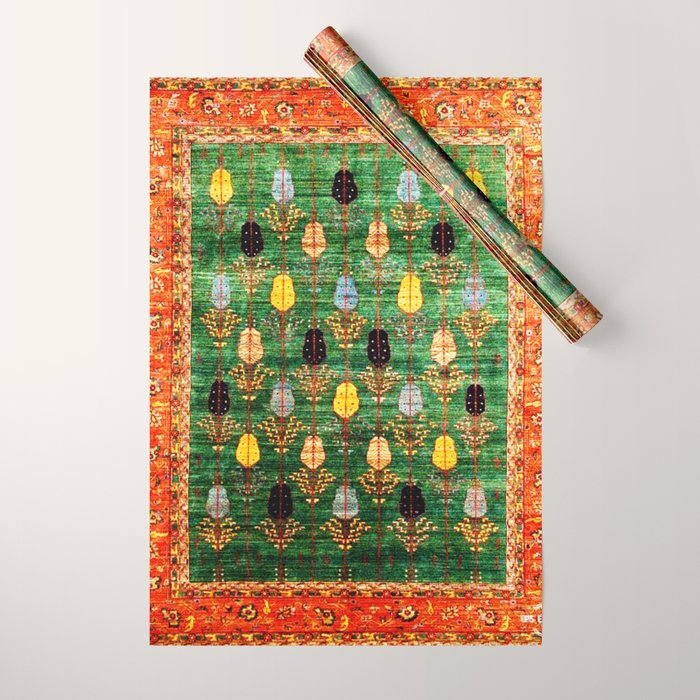 Q'ashqai Tribal Persian Rug Print Wrapping Paper Gallery Image 1