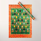 Q'ashqai Tribal Persian Rug Print Wrapping Paper Gallery Image 1