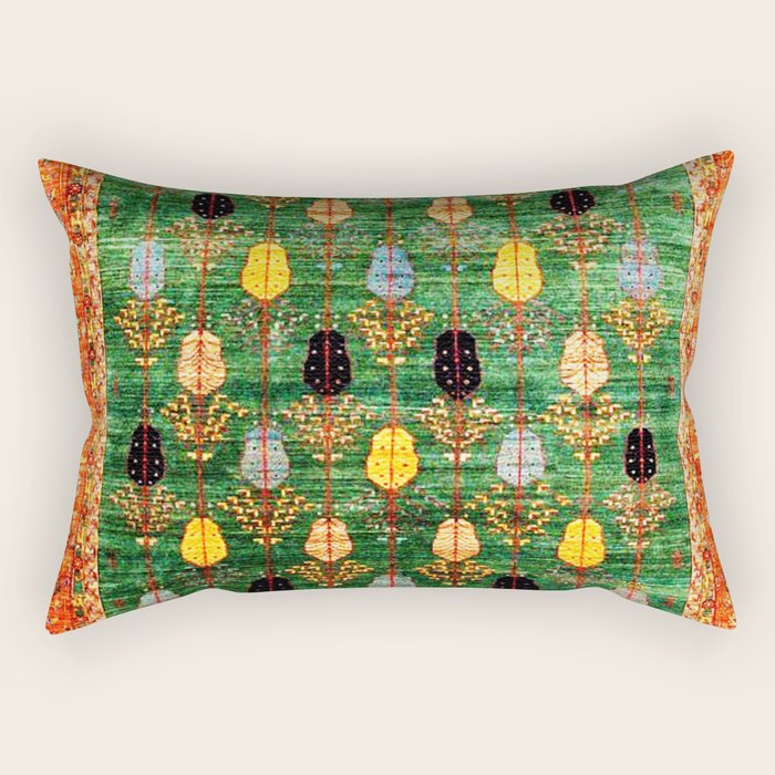 Q'ashqai Tribal Persian Rug Print Rectangular Pillow Gallery Image 2