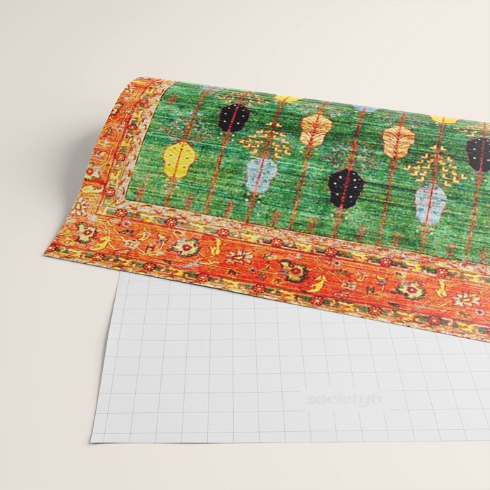Q'ashqai Tribal Persian Rug Print Wrapping Paper Gallery Image 2