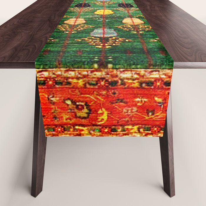 Q'ashqai Tribal Persian Rug Print Table Runner Gallery Image 1