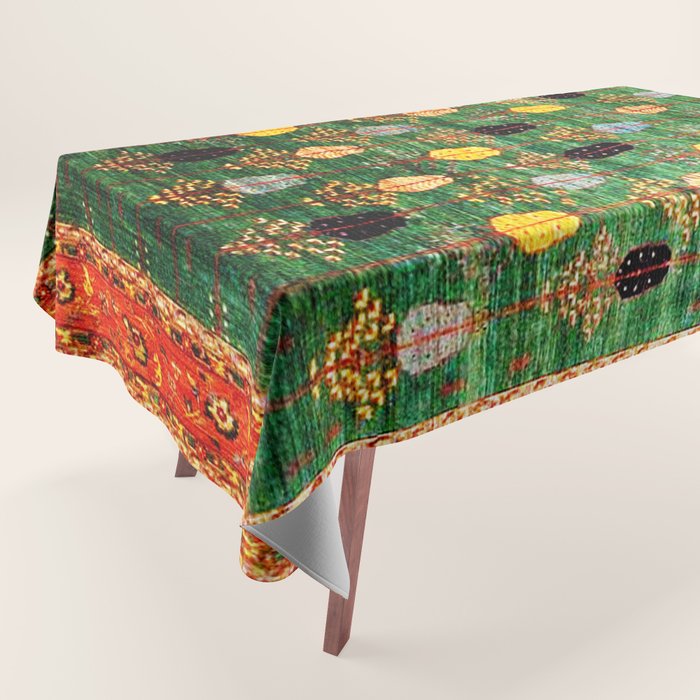 Q'ashqai Tribal Persian Rug Print Tablecloth Gallery Image 1