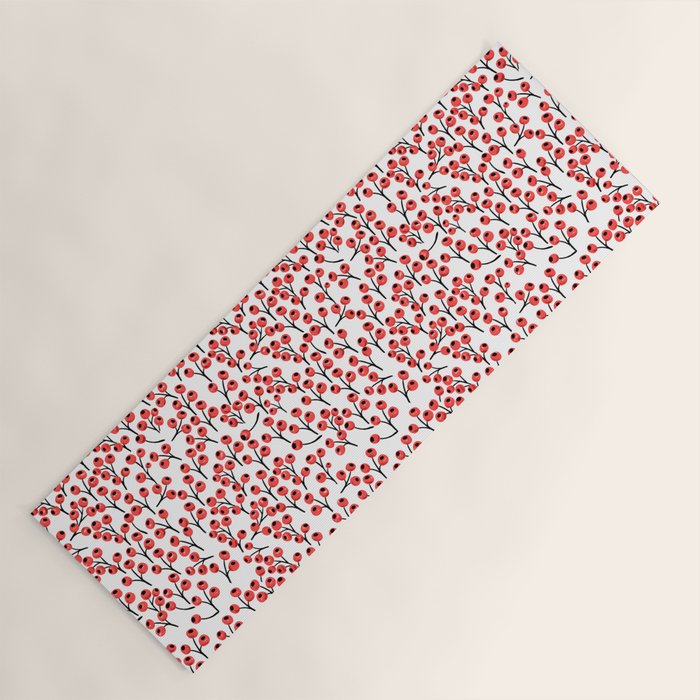 Christmas red fruit - pattern no 4 Yoga Mat Gallery Image 1