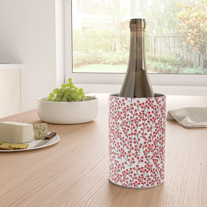 Christmas red fruit - pattern no 4 Wine Chiller Gallery Image 4