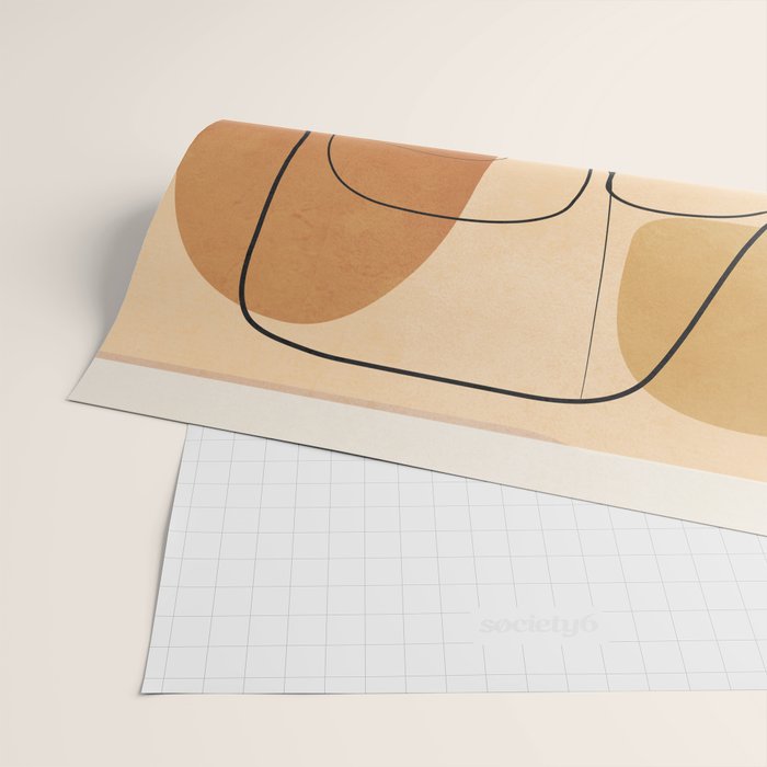 Abstract Line Kiss 2 Wrapping Paper Gallery Image 2