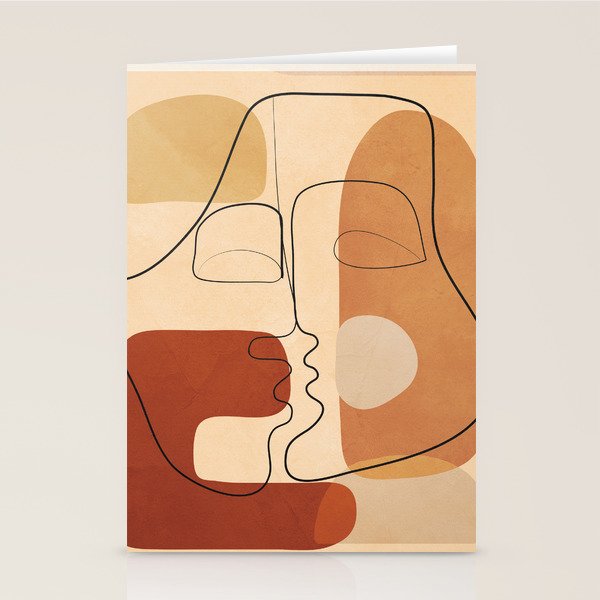 Abstract Line Kiss 2 Stationery Card Gallery Image 1