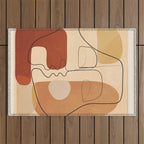 Abstract Line Kiss 2 Outdoor Rug Gallery Image 1