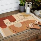 Abstract Line Kiss 2 Outdoor Rug Gallery Image 2