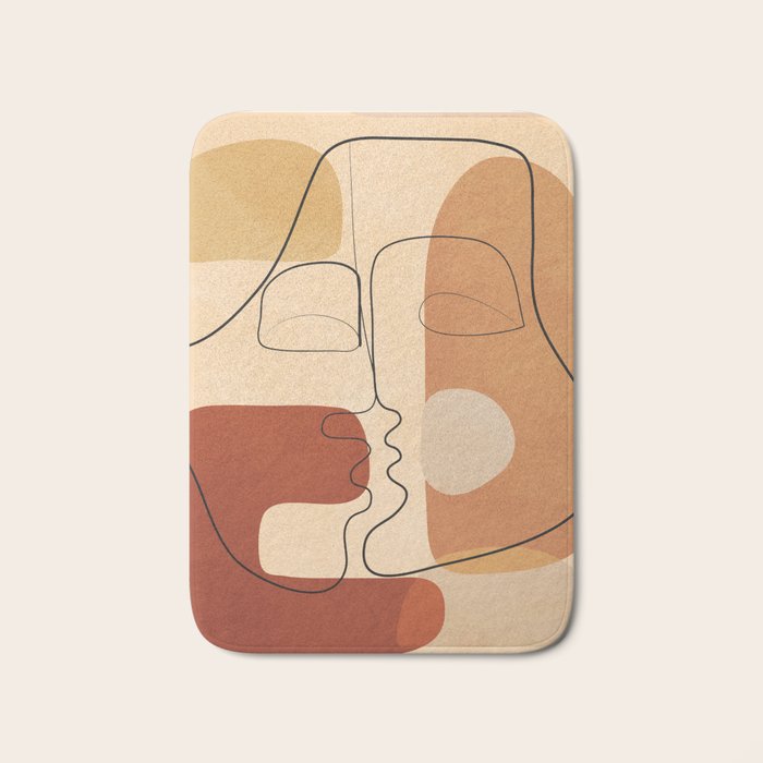 Abstract Line Kiss 2 Bath Mat Gallery Image 1