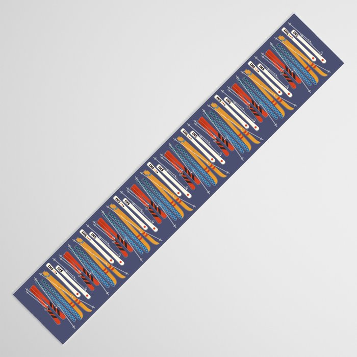 Retro Colorful Skis Table Runner Gallery Image 3