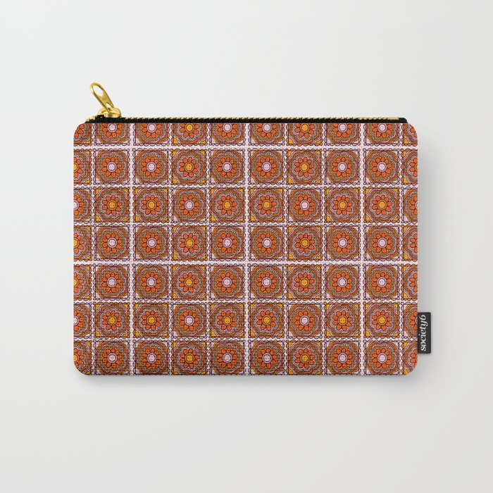 Flower Granny Square Print Carry All Pouch Gallery Image 1