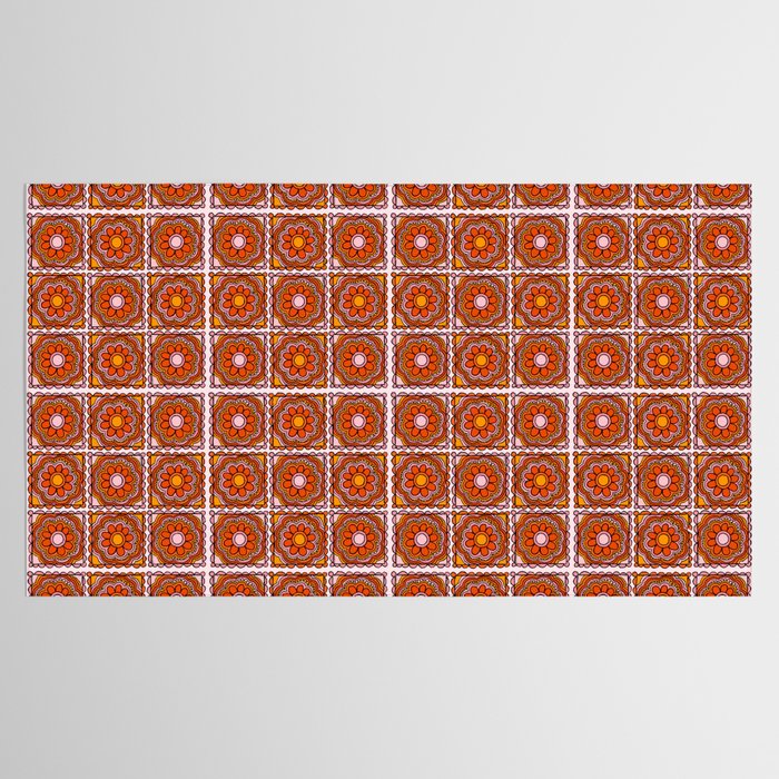 Flower Granny Square Print Tablecloth Gallery Image 2