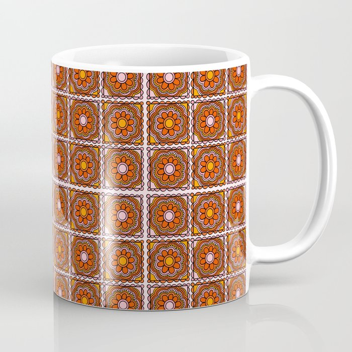 Flower Granny Square Print Coffee Mug Gallery Image 1