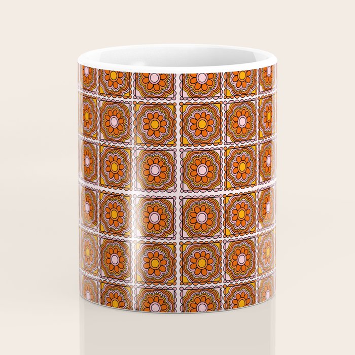Flower Granny Square Print Coffee Mug Gallery Image 4
