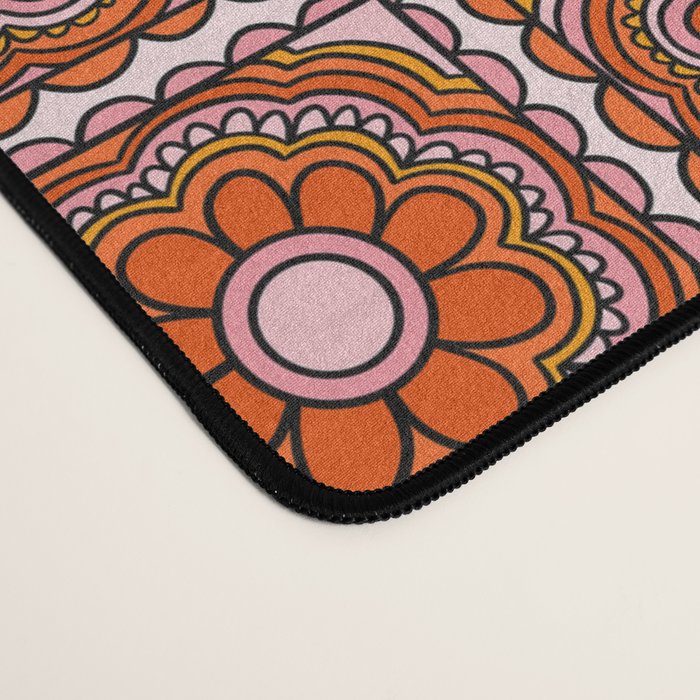 Flower Granny Square Print Desk Mat Gallery Image 4