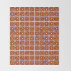 Flower Granny Square Print Throw Blanket Gallery Image 2