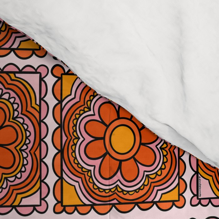 Flower Granny Square Print Comforter Gallery Image 4