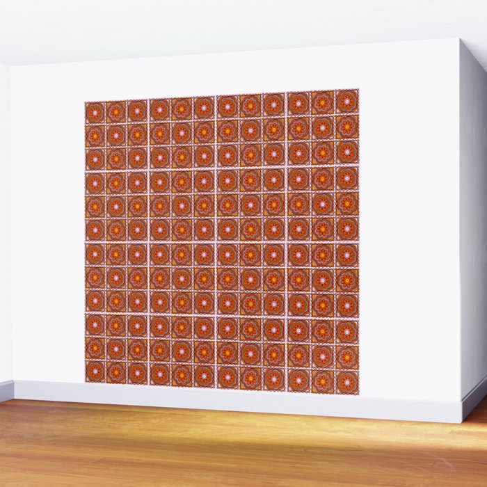 Flower Granny Square Print Wall Mural Gallery Image 2