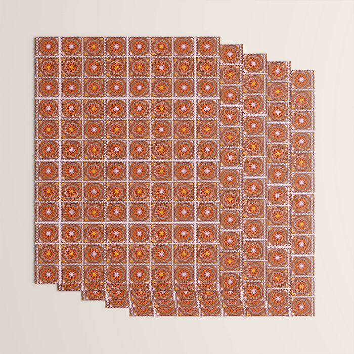 Flower Granny Square Print Wrapping Paper Gallery Image 3