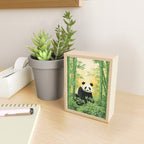 Smiling Panda Among Bamboo Mini Art Print Gallery Image 2