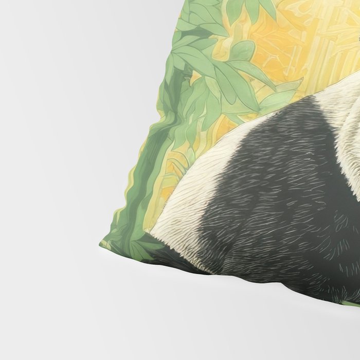 Smiling Panda Among Bamboo Pillow Sham Gallery Image 4