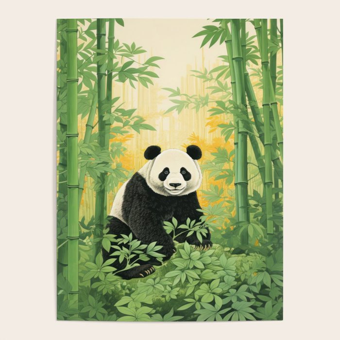 Smiling Panda Among Bamboo Poster Gallery Image 4