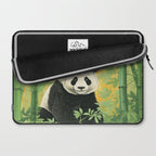 Smiling Panda Among Bamboo Laptop Sleeve Gallery Image 2