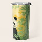 Smiling Panda Among Bamboo Travel Mug Gallery Image 2