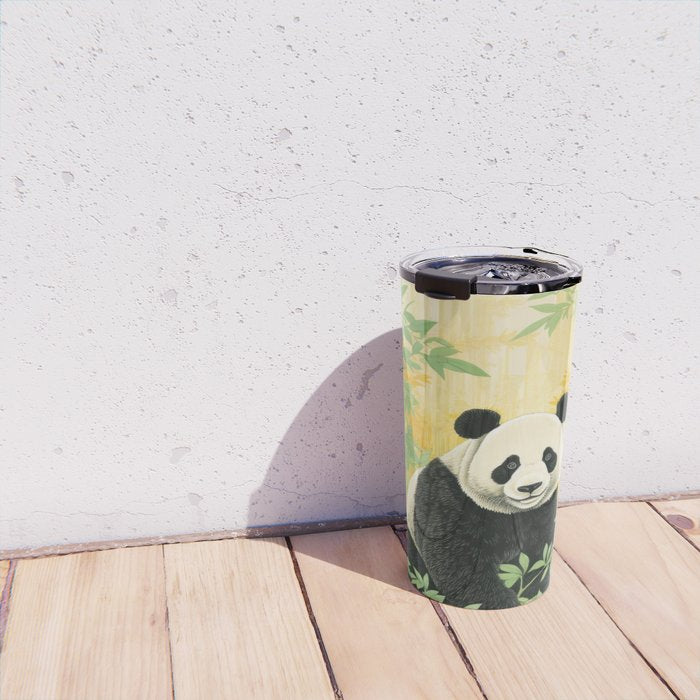 Smiling Panda Among Bamboo Travel Mug Gallery Image 4