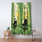 Smiling Panda Among Bamboo Window Curtain Gallery Image 5