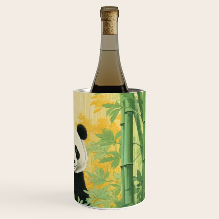 Smiling Panda Among Bamboo Wine Chiller Gallery Image 3