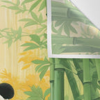 Smiling Panda Among Bamboo Wall Tapestry Gallery Image 3