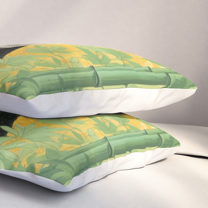 Smiling Panda Among Bamboo Pillow Sham Gallery Image 3