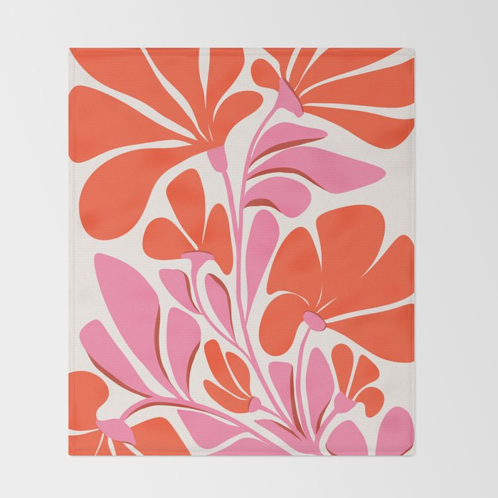 Love Is In The Air - Floral Illustration  Throw Blanket Gallery Image 2