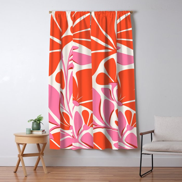 Love Is In The Air - Floral Illustration  Window Curtain Gallery Image 1