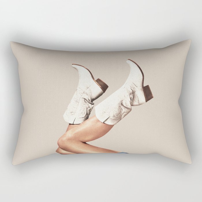 These Boots - Neutral II / Beige Rectangular Pillow Gallery Image 1