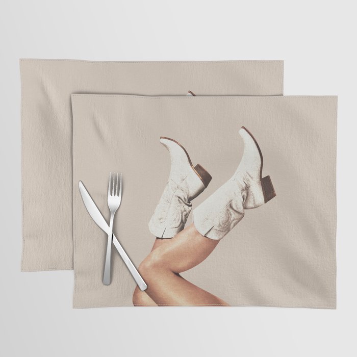 These Boots - Neutral II / Beige Placemat Gallery Image 1